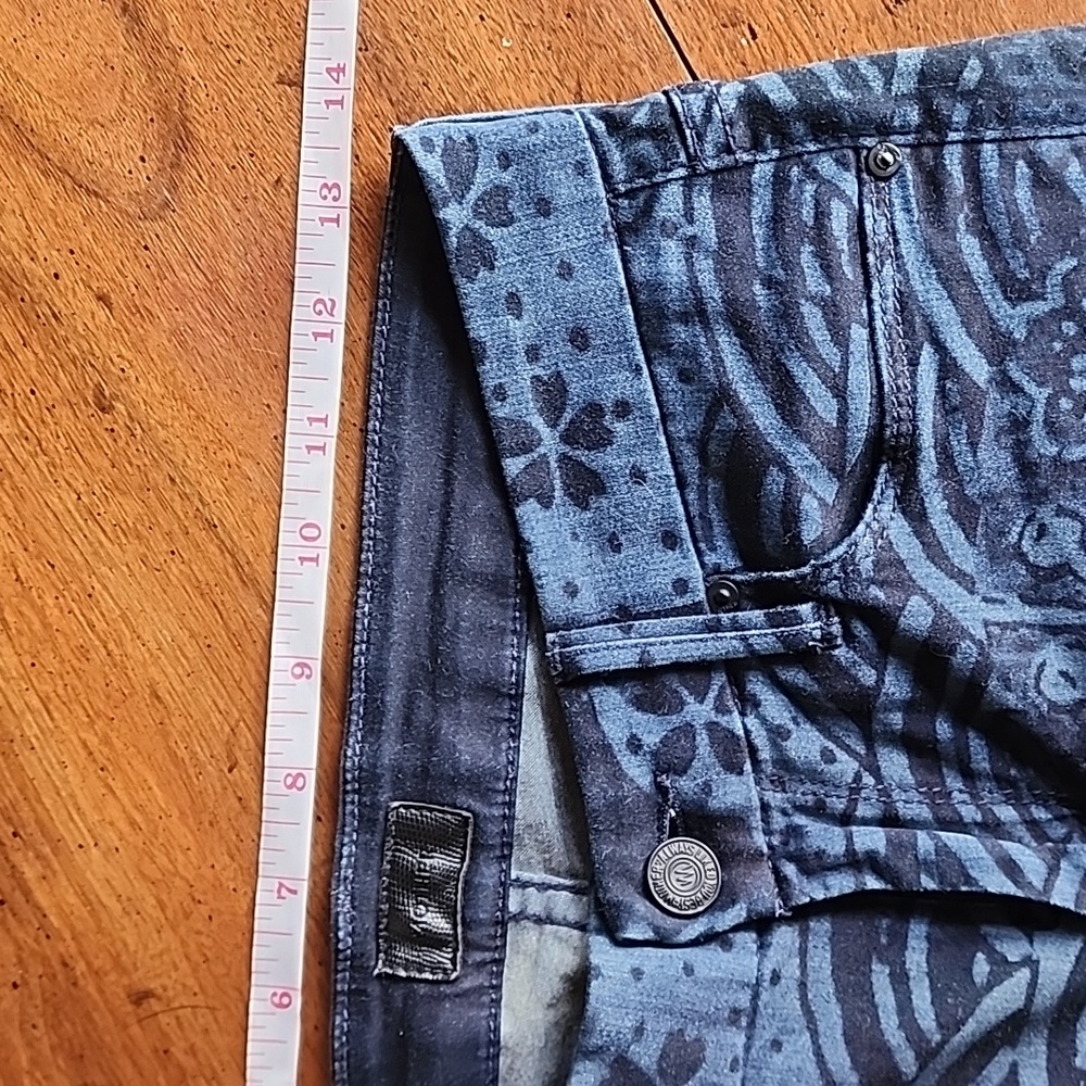 MOTHER Denim The Looker Blue Moon of Tokyo Cotton Crop Pants Size 25 - Picture 12 of 13